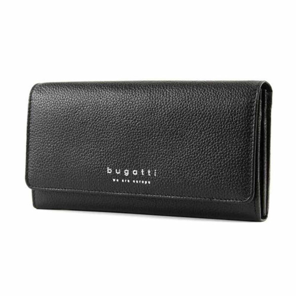 Дамски кожен портфейл Bugatti Linda Continetal, черен