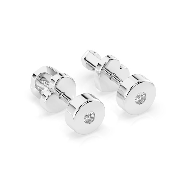Cara обеци с диаманти 0.04 ct – ЗЛАТНО БИЖУ 14К K102-10050W/14K