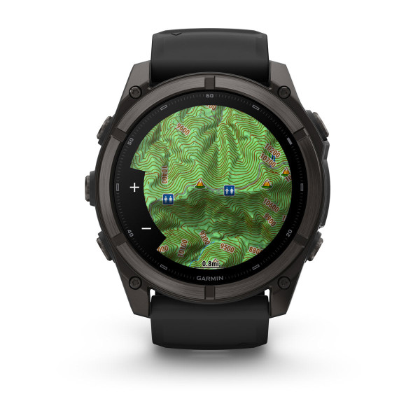 Garmin Fenix 9 Carbon Grey DLC Titanium с Black силиконова каишка 010-04763-11