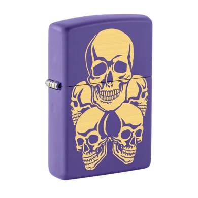 Запалка Zippo - Skulls Purple Matt