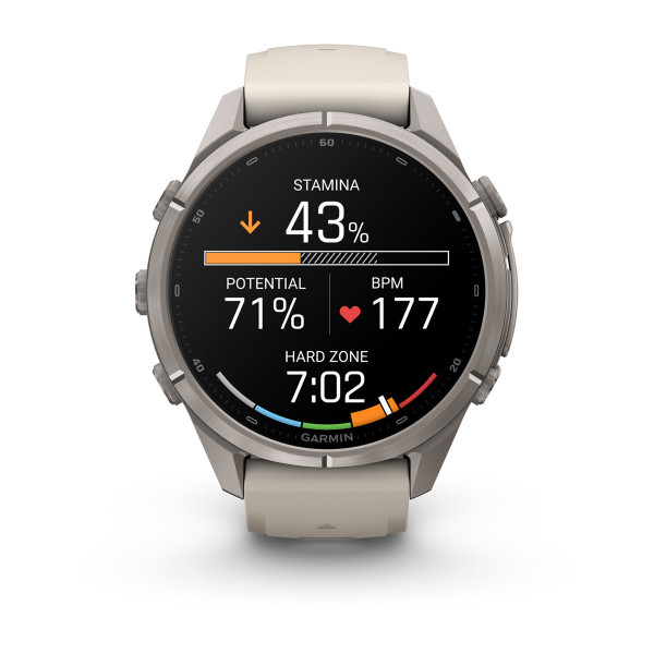 Garmin Fenix 9 Pro Titanium с Fog Grey/Dark Sandstone силиконова каишка 010-04335-86
