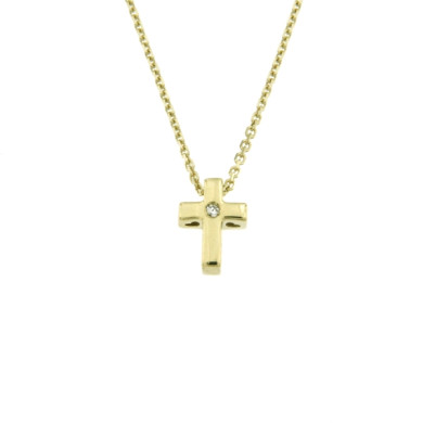 CARA DIAMANTI Златно колие с цирконии P2831