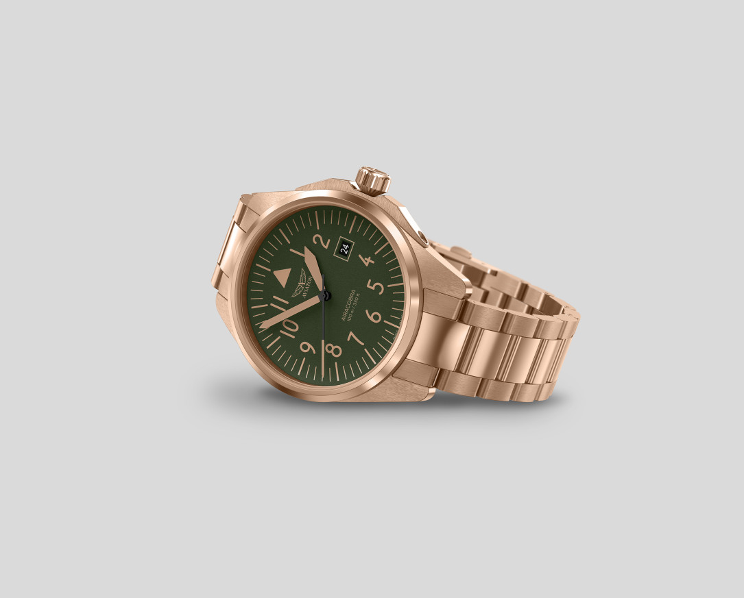 aviator v.1.38.2.330.5 пилотски часовник зелен ClassicWatches.bg