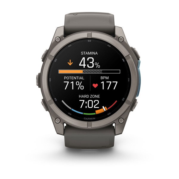 Garmin Fenix 9 Titanium с Pebble Grey силиконова каишка 010-04763-01