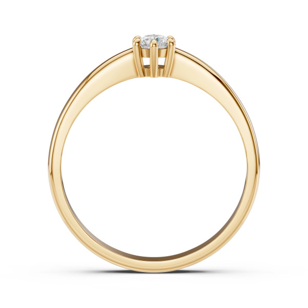 Cara пръстен с диамант 0.15 ct – ЗЛАТНО БИЖУ 14К K101-10151Y(3.4)/14K