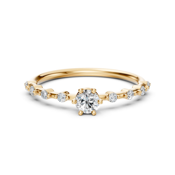 CARA Златен пръстен с диаманти 0.30+0,16 ct GIA сертификат K101-10144Y
