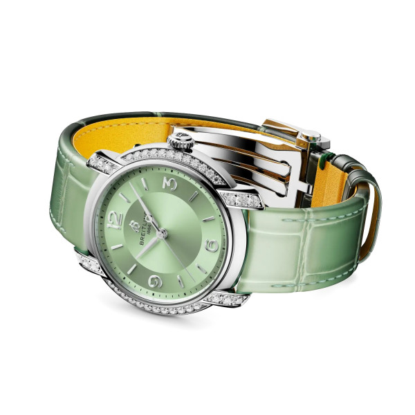 дамски часовник BREITLING Lady Premier Automatic 36 мм с алигаторска каишка – classicwatches.bg
