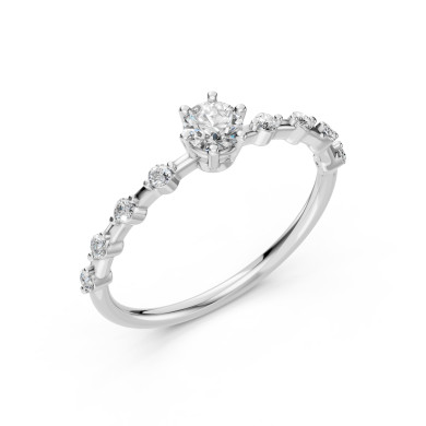 CARA Златен пръстен с диаманти 0.30+0,16 ct GIA сертификат K101-10144W