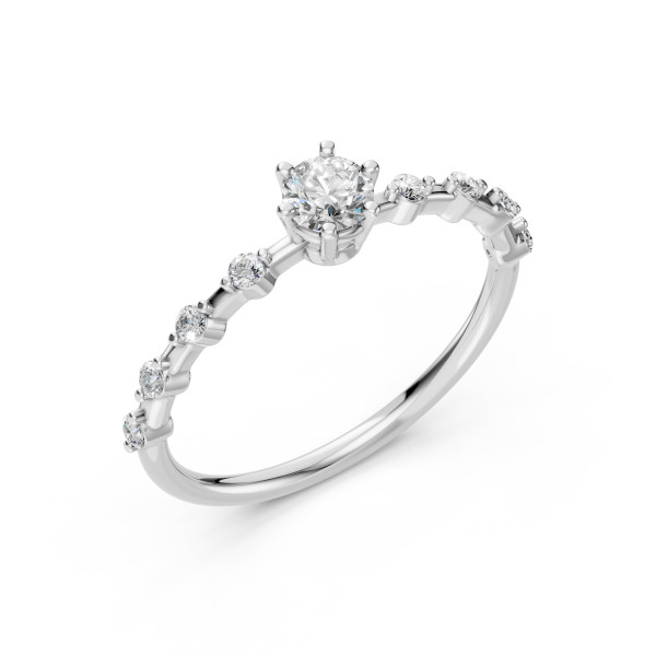 CARA Златен пръстен с диаманти 0.30+0,16 ct GIA сертификат K101-10144W