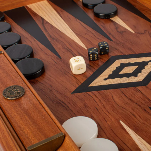 BACKGAMMON FOR GAME MANOPOULOS - ROSEWOOD BLACK & OAK POINTS, 48 X 53 CM