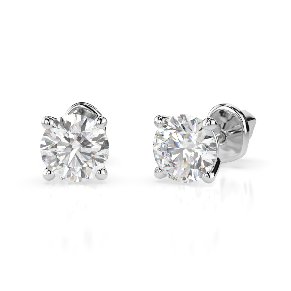 CARA Златни обеци с диаманти 0,90 ct GIA сертификат K102-10012W