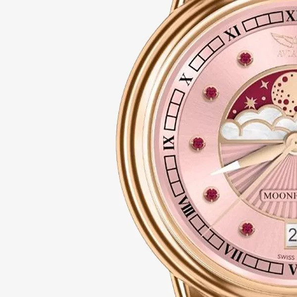 ЧАСОВНИК АVIATOR DOUGLAS MOONFLIGH GEMSTONE EDITION RUBY 36MM V.1.33.2.418.4