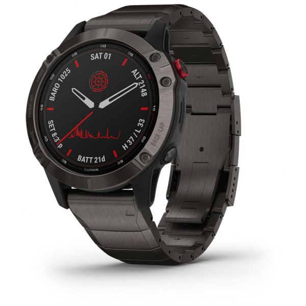 GARMIN FENIX 6 PRO SOLAR CARBON  GREY DLC 47MM 010-02410-23