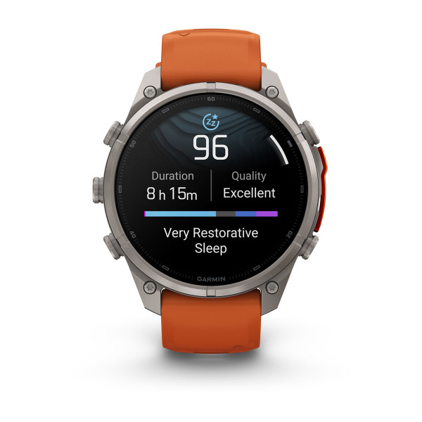 Garmin Fenix 9 Pro inReach Titanium с Autumn Orange/Spark Orange силиконова каишка 010-04336-01