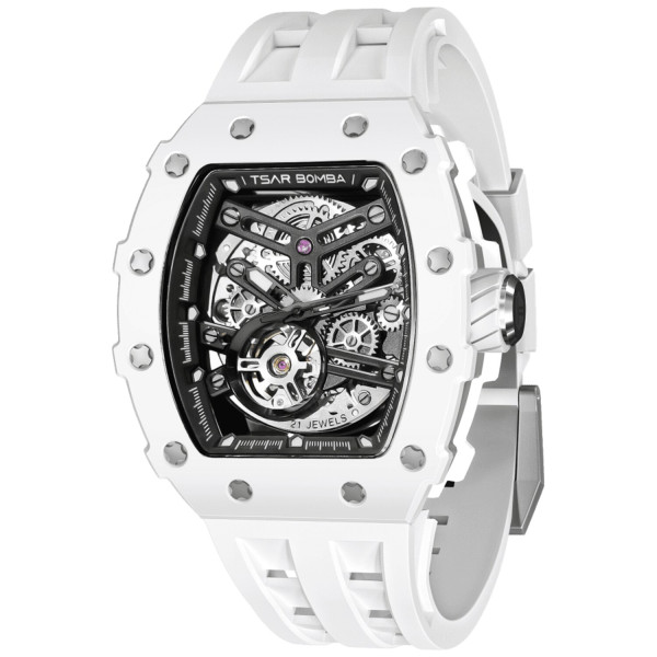 TSAR BOMBA T-Elemental Automatic Ceramic White Black TB8208C-07