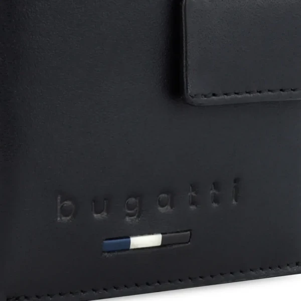 Мъжки портфейл Bugatti - Romeo Mini, с RFID защита, черен