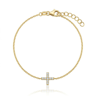 CARA DIAMANTI Златна гривна с цирконии BRZ1632