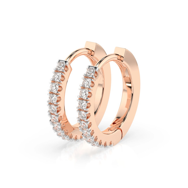 Cara обеци с диаманти 0.22 ct – ЗЛАТНО БИЖУ 14К K102-10109R(1.3)/14K