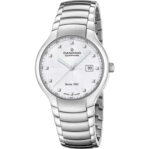 Часовник candino c4792 1 мъжки сребрист релефен циферблат classicwatches.bg
