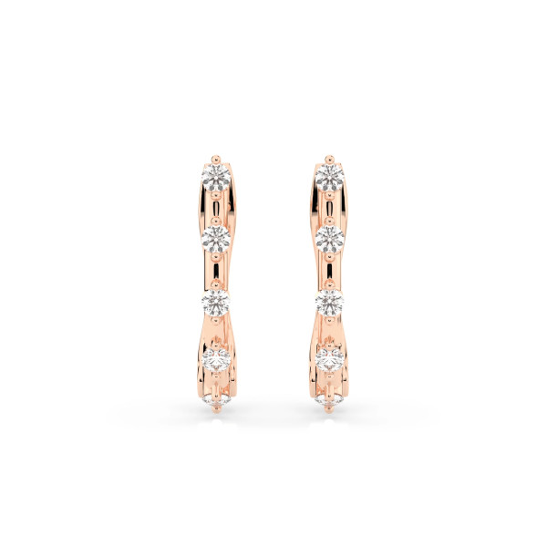 Cara обеци с диаманти 0.20 ct – ЗЛАТНО БИЖУ 14К K102-10145R/14K
