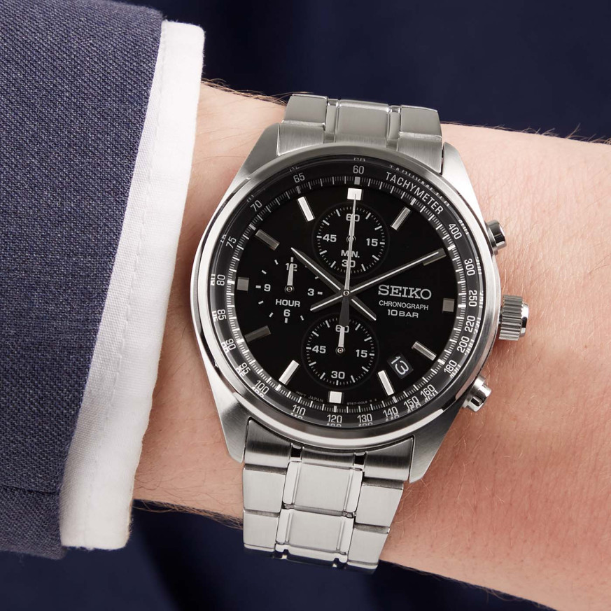 SEIKO SPORT CHRONOGRAPH QUARTZ 42MM MEN'S WATCH  SSB379P1