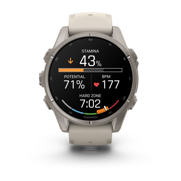 Garmin Fenix 9 Titanium с Fog Grey силиконова каишка 010-04761-01