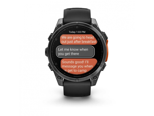 GARMIN FENIX 8 47MM AMOLED SLATE GRAY С BLACK СИЛИКОНОВА КАИШКА  010-02904-00