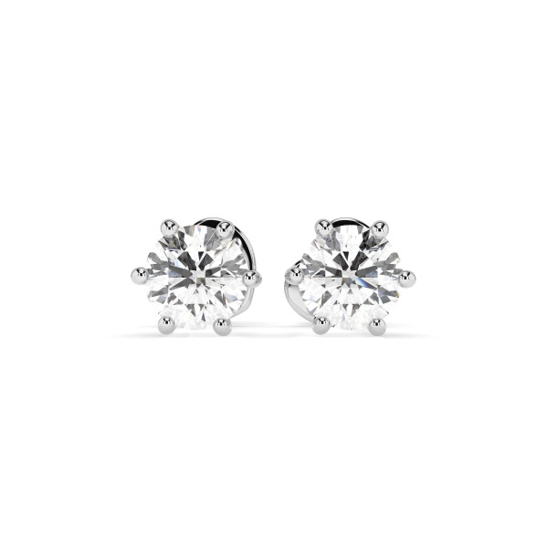 CARA Златни обеци с GIA сертифицирани диаманти K102-10027W