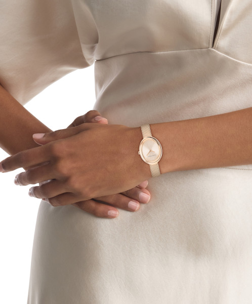 часовник calvin klein 25100153 дамски twisted bezel розово pvd classicwatches.bg