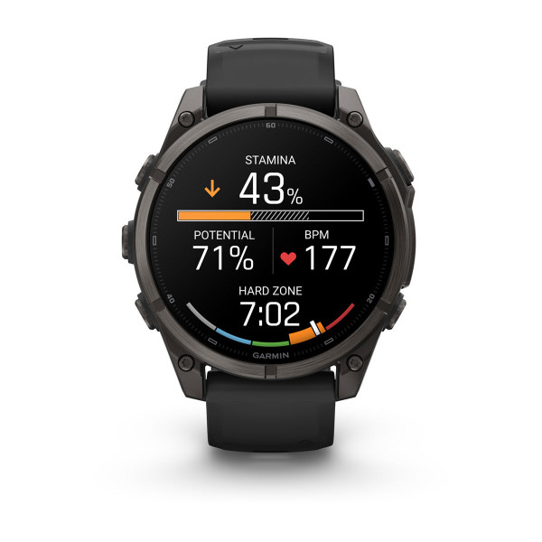 Garmin Fenix 9 Carbon Grey DLC Titanium с Black силиконова каишка 010-04762-11