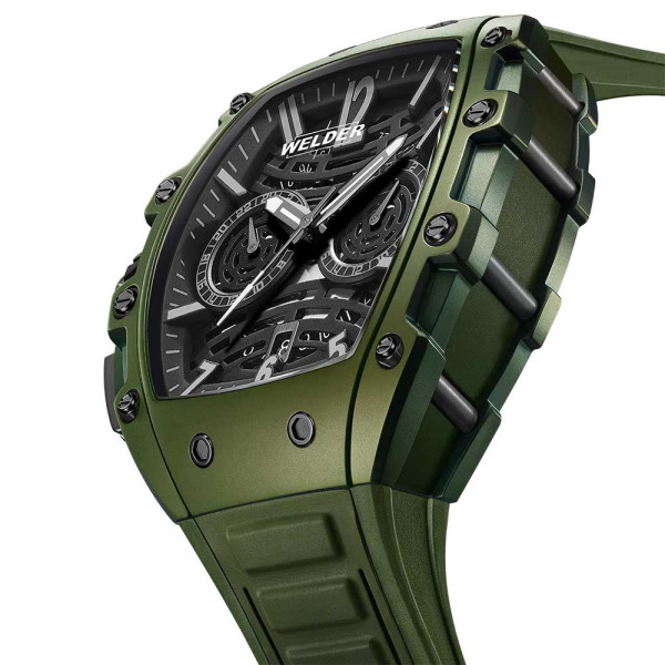 welder w75 quartz watch wrm2002 olive green silicone strap classicwatches.bg