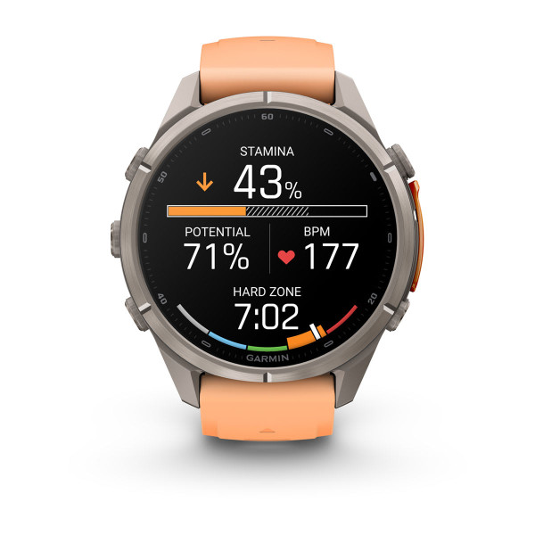 Garmin Fenix 9 Pro inReach Titanium със Shell Pink/Autumn Orange силиконова каишка 010-04335-01