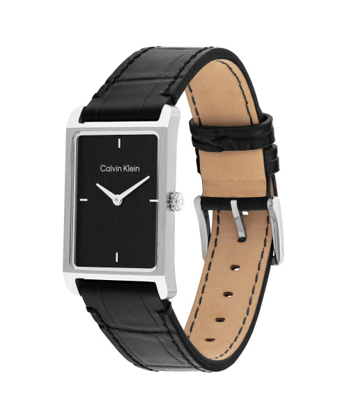 часовник calvin klein 25200528 дамски черна кожена каишка classicwatches.bg