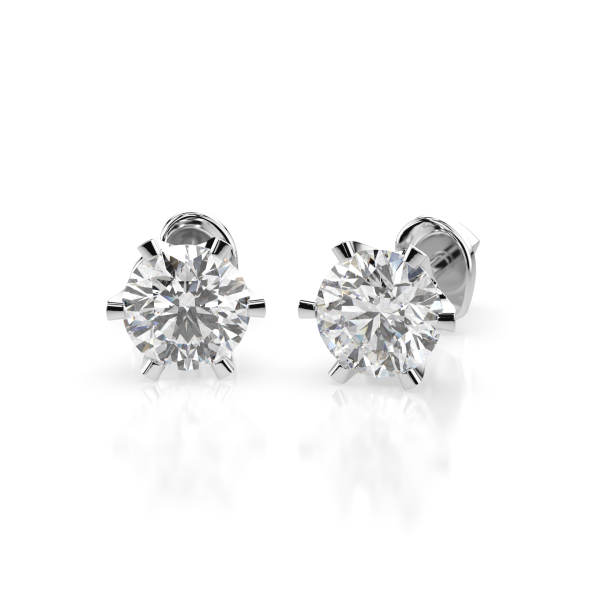 CARA Златни обеци с диаманти 0,90 ct GIA сертификат K102-10040W                                                                             