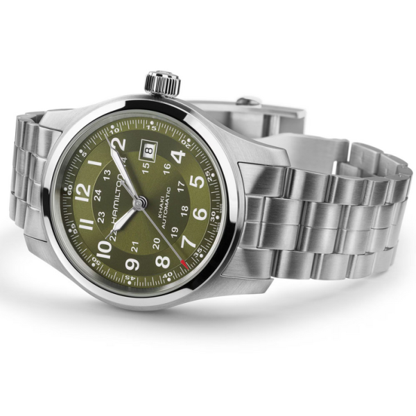 Hamilton Khaki Field Auto – водоустойчив часовник с Super-LumiNova индекси – ClassicWatches.bg