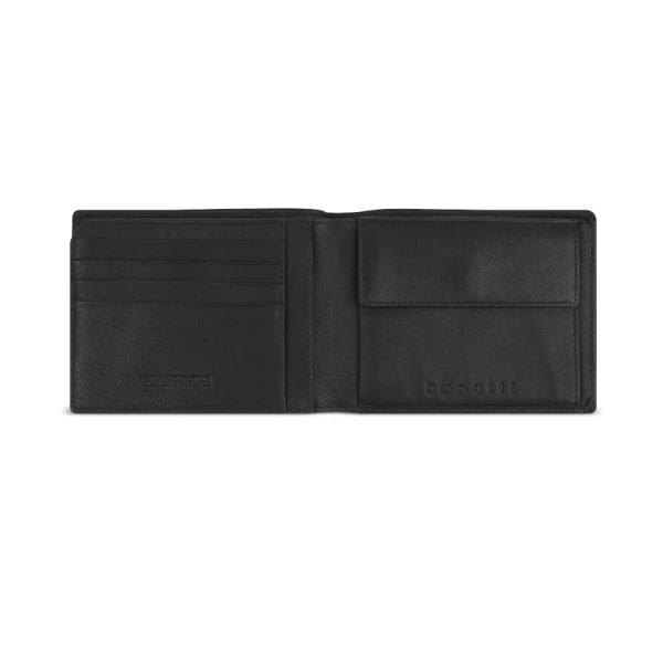 Мъжки кожен портфейл Bugatti - Black Magic 4CC, черен, с RFID защита