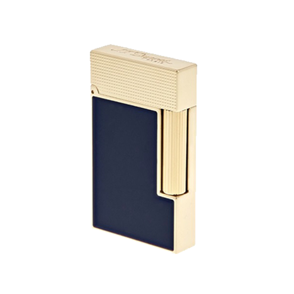 ЗАПАЛКА S.T.DUPONT LINE 2 MICRO DIAMOND YELLOW GOLD § BLUE NATURAL LACQUER C16457