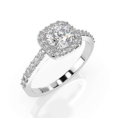 CARA Златен пръстен с диаманти 0.30+0.27 ct GIA сертификат K101-10152W 