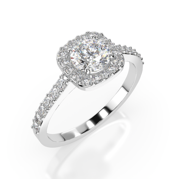 CARA Златен пръстен с диаманти 0.30+0.27 ct GIA сертификат K101-10152W 