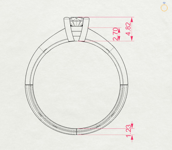 CARA RING WITH DIAMOND 0.30 CT GIA CERTIFICATE K101-10021Y