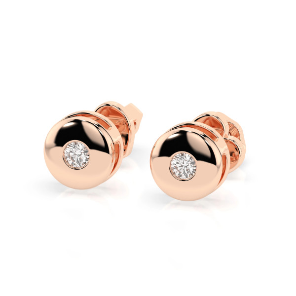 Cara обеци с диаманти 0.08 ct – ЗЛАТНО БИЖУ 14К K102-10048R/14K