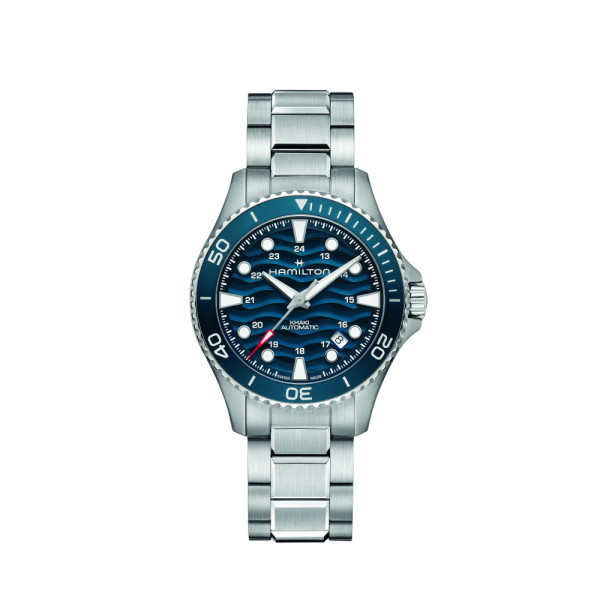 часовник hamilton khaki navy scuba auto h82425140 син циферблат classicwatches.bg