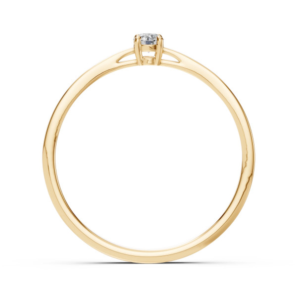 Cara пръстен с диамант 0.10 ct – ЗЛАТНО БИЖУ 14К K101-10012/1Y(3.0)/14K