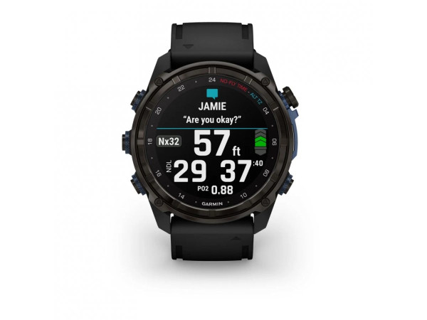 GARMIN DESCENT MK3I 51ММ CARBON GREY DLC ТИТАН С ЧЕРНА СИЛИКОНОВА КАИШКA 010-02752-11