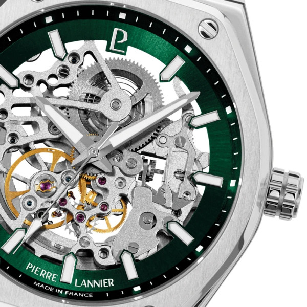 pierre lannier 308G171 изглед отпред скелетон циферблат classicwatches.bg