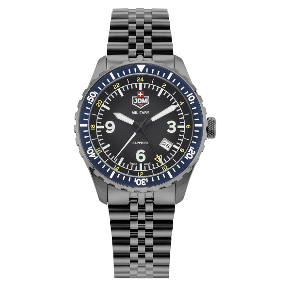 Мъжки часовник JDM Military Sapphire Wingman GMT JDM-WG028-02