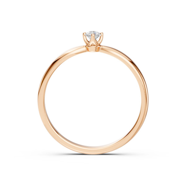 Cara пръстен с диамант 0.10 ct – ЗЛАТНО БИЖУ 14К K101-10041R(3.0)/14K