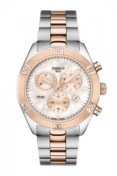 TISSOT PR 100 SPORT CHIC CHRONOGRAPH 38ММ LADIES WATCH T101.917.22.151.00