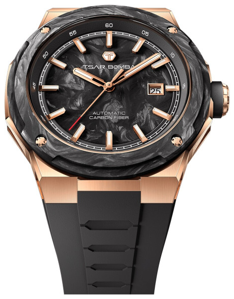 TSAR BOMBA Electron-Carbon-X II Carbon Fiber Rose Gold Black TB8230-03