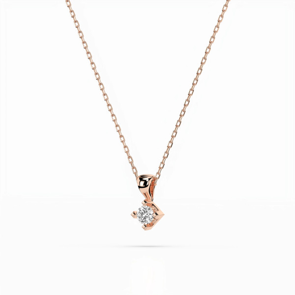 Cara колие с диамант 0.08 ct – ЗЛАТНО БИЖУ 14К K104-10014R(2.7)/14K